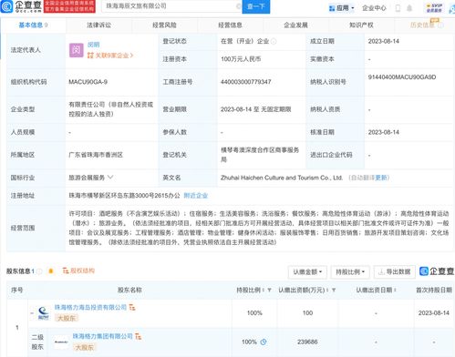 格力集团跨界布局文旅产业，新设公司拓展旅游与会展服务